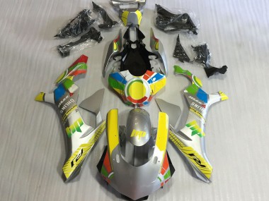 Argent Jaune Bleu Rouge Roue Chromatique Carénage Moto Yamaha YZF 1000 R1 2015-2019 Pas Chère