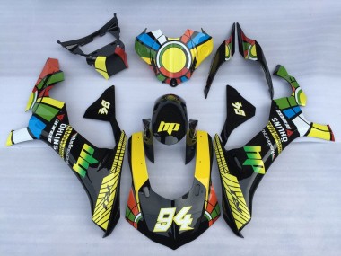 Blanc Bleu Vert Jaune Rouge Roue Chromatique 94 Carénage Moto Yamaha YZF 1000 R1 2015-2019 Pas Chère