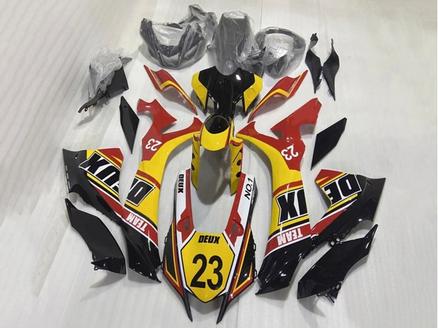 Blanc Jaune Rouge Noir Carénage Moto Yamaha YZF 1000 R1 2020-2025