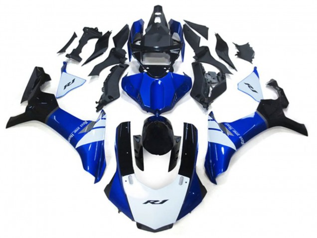 Blanc Bleu Noir Brillant Kits Carénages Moto Yamaha YZF 1000 R1 2020-2025