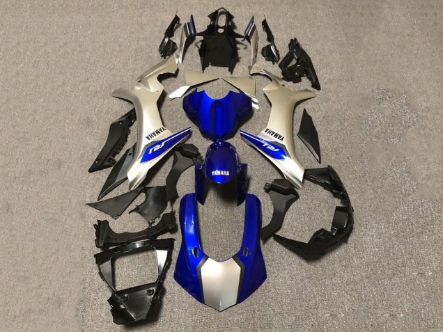 Argent Bleu Noir Brillant Carénage Moto Yamaha YZF 1000 R1 2020-2025