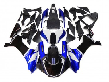 Bleu Blanc Noir Akropovic Carénage Moto Yamaha YZF 1000 R1 2020-2025 Pas Chère