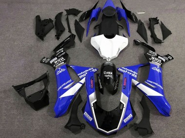 Bleu Blanc Noir Brillant Sam Carénage Moto Yamaha YZF 1000 R1 2020-2025 Pas Chère
