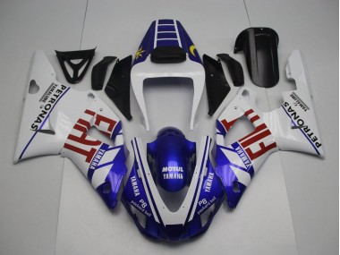 Blanc Bleu Rouge Jaune Fiat Petronas Motul Carénage Moto Yamaha YZF 1000 R1 1998-1999 Pas Chère