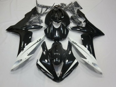 Noir Brillant Blanc Carénage Moto Yamaha YZF 1000 R1 2004-2006 Pas Chère