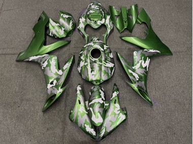 Vert Blanc Gris Camouflage Carénage Moto Yamaha YZF 1000 R1 2004-2006 Pas Chère