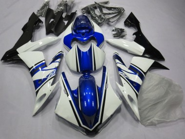 Blanc Bleu Noir Carénages Moto Yamaha YZF 1000 R1 2004-2006 Pas Chère