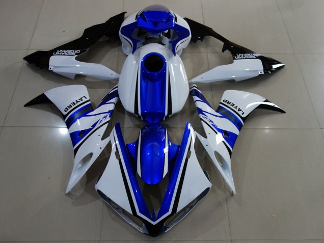 Blanc Bleu Noir Carénage Moto Yamaha YZF 1000 R1 2004-2006
