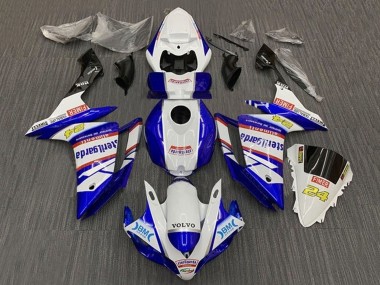 Blanc Bleu Rouge Volvo Fimer Sterilgarda Carénage Moto Yamaha YZF 1000 R1 2007-2008 Pas Chère