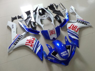 Blanc Bleu Rouge Fiat Carénages Moto Yamaha YZF 1000 R1 2007-2008 Pas Chère