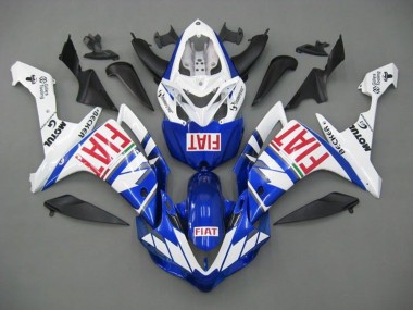 Blanc Bleu Rouge Fiat Carénage Moto Yamaha YZF 1000 R1 2007-2008 Pas Chère