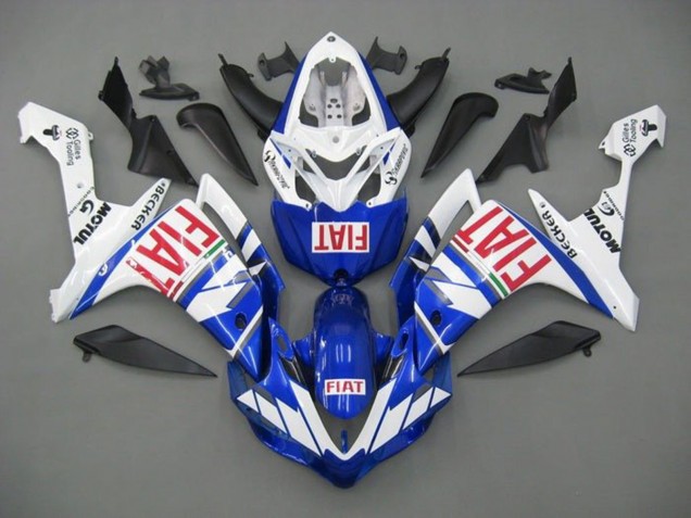 Blanc Bleu Rouge Fiat Carénage Moto Yamaha YZF 1000 R1 2007-2008