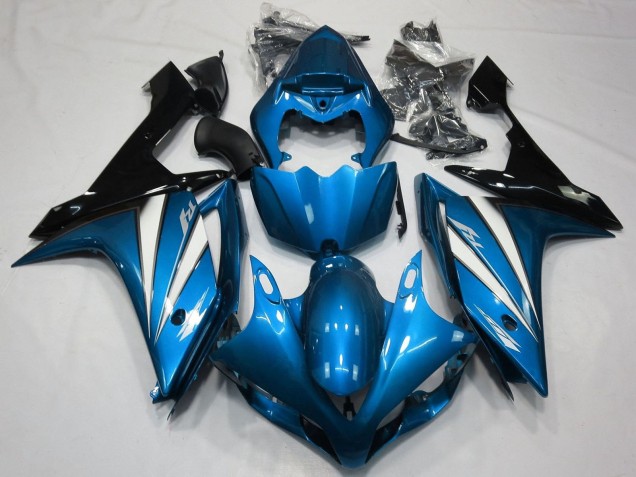 Bleu Blanc Noir Carénage Moto Yamaha YZF 1000 R1 2007-2008