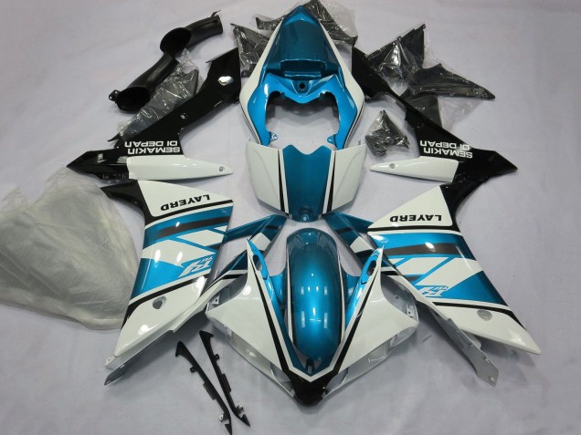 Blanc Bleu Clair Noir Layerd Carénage Moto Yamaha YZF 1000 R1 2007-2008