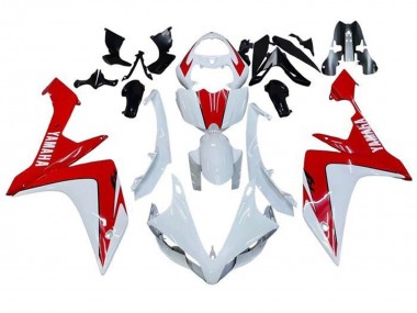 Blanc Rouge Carénage Moto Yamaha YZF 1000 R1 2007-2008 Pas Chère