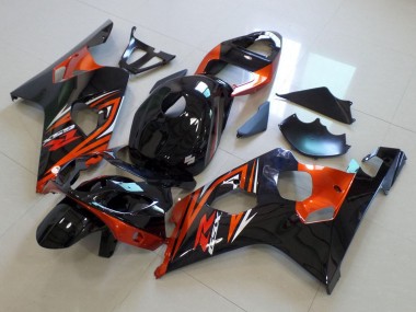 Noir Brillant Orange Carénage Moto Suzuki GSXR 600 / GSXR 750 2004-2005 Pas Chère