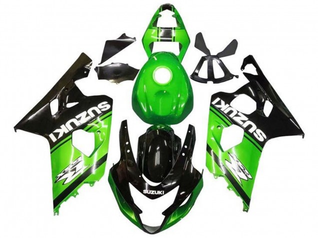 Vert Noir Blanc Carénage Moto Suzuki GSXR 600 / GSXR 750 2004-2005