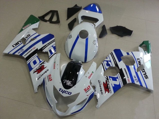 Blanc Bleu Noir Vert Tyco Carénage Moto Suzuki GSXR 600 / GSXR 750 2004-2005