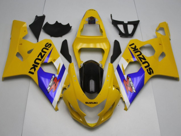 Jaune Blanc Bleu Noir Carénage Moto Suzuki GSXR 600 / GSXR 750 2004-2005