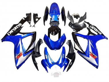 Bleu Blanc Noir Rouge Carénage Moto Suzuki GSXR 600 / GSXR 750 2006-2007 Pas Chère