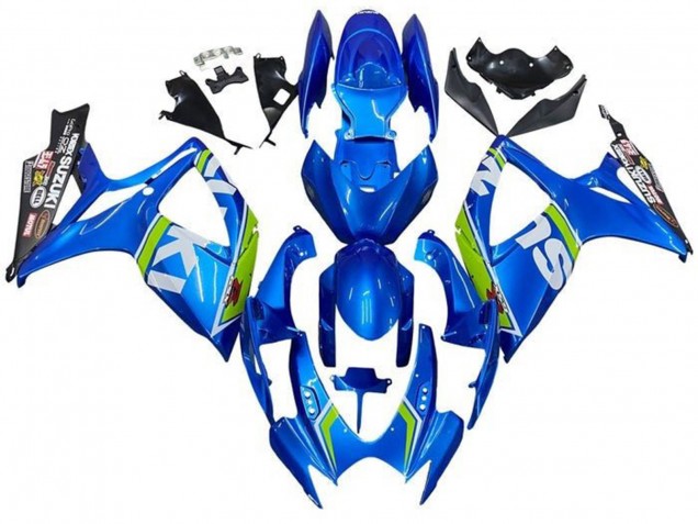 Bleu Blanc Vert Noir Carénage Moto Suzuki GSXR 600 / GSXR 750 2006-2007