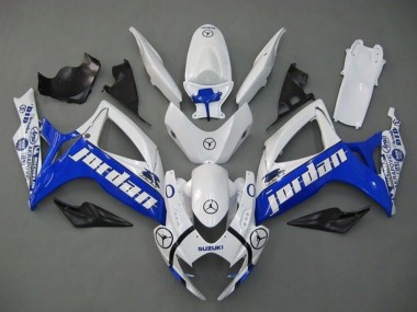 Blanc Bleu Jordan Carénage Moto Suzuki GSXR 600 / GSXR 750 2006-2007 Pas Chère