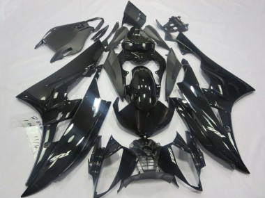 Noir Brillant Noir Mat Carénage Moto Yamaha YZF R6 2006-2007 Pas Chère