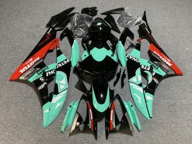 Vert Clair Rouge Noir Petronas Motul Carénage Moto Yamaha YZF R6 2006-2007 Pas Chère