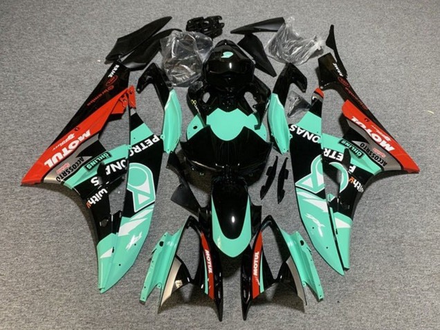 Vert Clair Rouge Noir Petronas Motul Carénage Moto Yamaha YZF R6 2006-2007