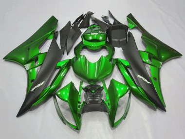 Vert Noir Mat Carénage Moto Yamaha YZF R6 2006-2007 Pas Chère