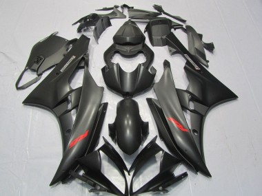 Noir Mat Rouge Décalque Carénage Moto Yamaha YZF R6 2006-2007 Pas Chère