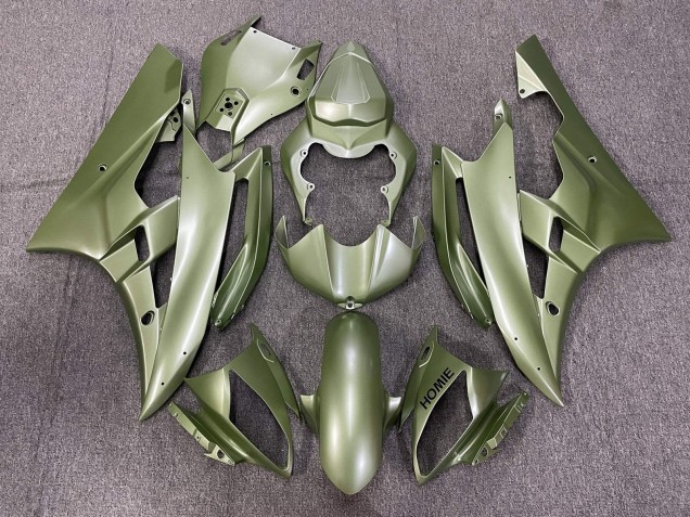 Vert Olive Carénage Moto Yamaha YZF R6 2006-2007