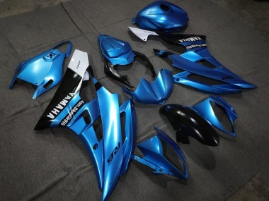 Bleu Noir Brillant Blanc Carénage Moto Yamaha YZF R6 2006-2007 Pas Chère