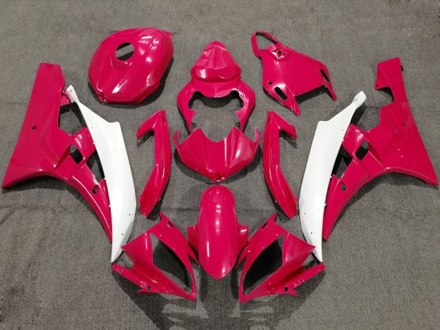 Rouge Blanc Carénage Moto Yamaha YZF R6 2006-2007