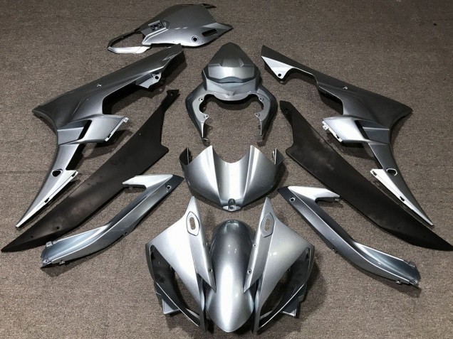 Argent Noir Mat Carénage Moto Yamaha YZF R6 2006-2007