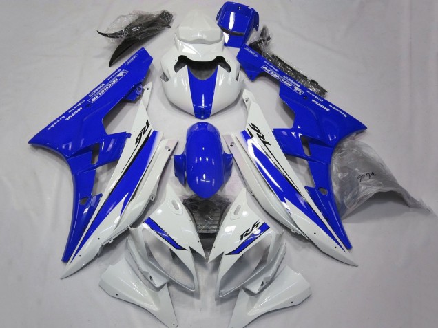 Blanc Bleu Motul Michelin Carénage Moto Yamaha YZF R6 2006-2007