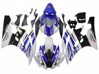 Blanc Bleu Noir ENEOS Yamalube Carénage Moto Yamaha YZF R6 2006-2007 Pas Chère
