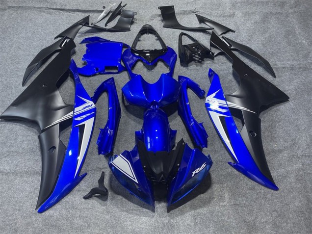Bleu Blanc Noir Mat Carénage Moto Yamaha YZF R6 2008-2016