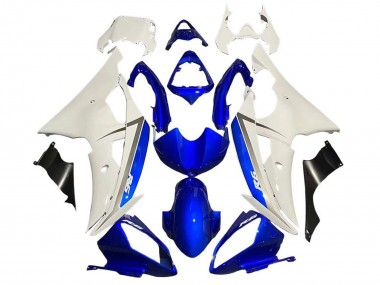 Blanc Bleu Noir Carénages Moto Yamaha YZF R6 2008-2016 Pas Chère