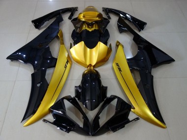 Or Noir Brillant Carénage Moto Yamaha YZF R6 2008-2016 Pas Chère