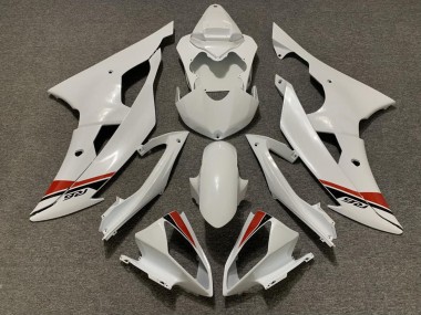 Blanc Perle Rouge Kits Carénage Moto Yamaha YZF R6 2008-2016 Pas Chère