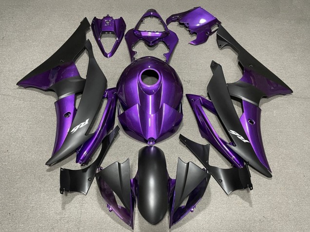 Violet Noir Mat Carénages Moto Yamaha YZF R6 2008-2016