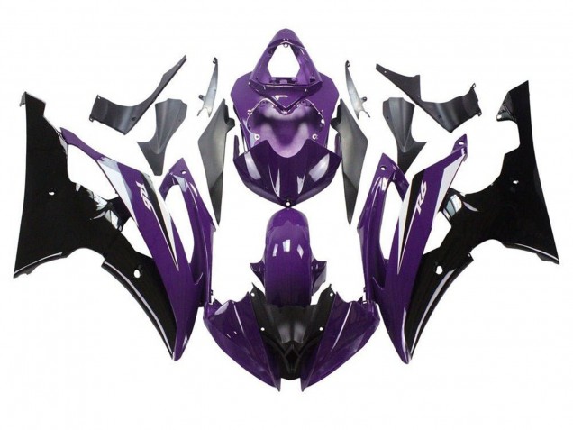 Violet Noir Brillant Carénage Moto Yamaha YZF R6 2008-2016