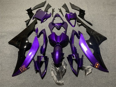 Violet Noir Brillant 24 Carénage Moto Yamaha YZF R6 2008-2016 Pas Chère