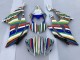 Blanc Bleu Vert Jaune Rouge Arc-en-ciel Bande Carénage Moto Yamaha YZF R6 2008-2016