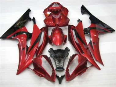 Rouge Noir Carénage Moto Yamaha YZF R6 2008-2016 Pas Chère
