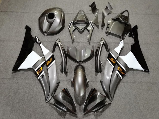 Argent Blanc Or Noir Carénage Moto Yamaha YZF R6 2008-2016