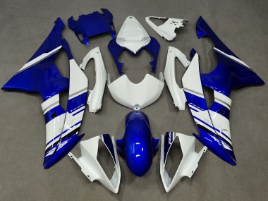 Blanc Bleu Carénage Moto Yamaha YZF R6 2008-2016 Pas Chère
