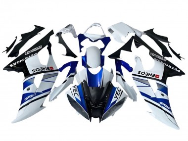 Blanc Bleu Noir YEC ENEOS Petronas Semakin Didepan Carénage Moto Yamaha YZF R6 2008-2016 Pas Chère