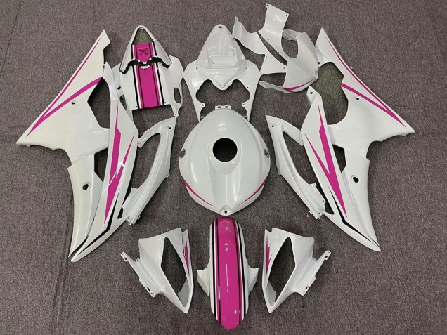 Blanc Rose Carénage Moto Yamaha YZF R6 2008-2016